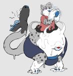  anthro cat corruption feline goo_creature heifer_(artist) male mammal multifur obese overweight solo tail_mouth third_eye tushlord 