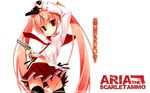  gun hidan_no_aria kanzaki_h_aria loli long_hair pink_hair red_eyes seifuku skirt twintails weapon 