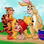  cutterfl piglet rabbit tigger winnie_the_pooh 