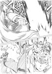  android battle check_translation comic greyscale helmet long_hair monochrome multiple_boys open_mouth rockman rockman_x sheath sheathed shouji_nigou speed_lines spoilers standing translated translation_request very_long_hair x_(rockman) zero_(rockman) 