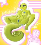  anus big_breasts blue_nipples blue_pussy breasts daxzor female gecko green lizard looking_at_viewer lying mellony nipples nude on_back pussy reptile scalie solo spread_legs spreading tail yellow_eyes 