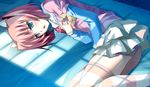  bed game_cg green_eyes izumi_mahiru masturbation short_hair tagme_(character) thighhighs vermilion_-bind_of_blood- 