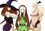  3girls abs amazon_(dragon&#039;s_crown) amazon_(dragon's_crown) artist_request ass bikini breasts cleavage dragon&#039;s_crown dragon's_crown elf_(dragon's_crown) hat hat_over_one_eye highres hood huge_breasts large_breasts madarame multiple_girls muscle pointy_ears smile sorceress_(dragon&#039;s_crown) sorceress_(dragon's_crown) swimsuit vanillaware 