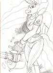  alicorn anthro anthrofied black_and_white breasts cleavage clothed clothing collinscorpio english_text equine female friendship_is_magic grin gun hasbro heavy heavy_(team_fortress_2) horn mammal monochrome my_little_pony plain_background princess princess_celestia_(mlp) ranged_weapon royalty sketch solo team_fortress_2 text weapon white_background wide_hips winged_unicorn wings 