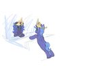  alicorn blue_hair crown equine female feral friendship_is_magic hair hasbro horn mammal mirror my_little_pony nightmare_moon_(mlp) plain_background princess_luna_(mlp) smile solo unknown_artist white_background winged_unicorn wings young 