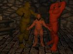  cbt cock_and_ball_torture dwarf gay green green_skin human humanoid male mammal orc red red_skin squeeze unknown_artist 