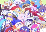  adeleine bandana beak beret black_hair blush_stickers bow bowtie cape cloak commentary_request coo_(kirby) dark_meta_knight daroach everyone fangs fish flamberge_(kirby) francisca_(kirby) glowing glowing_eyes gooey group_hug hair_ornament hair_ribbon hairclip hat highres horns hug kine_(kirby) king_dedede kirby kirby:_star_allies kirby_(series) long_hair m_shik83 magolor marx mask meta_knight multiple_girls one_eye_closed pink_hair ribbon ribbon_(kirby) rick_(kirby) silver_hair simple_background smile susie_(kirby) taranza tongue tongue_out waddle_dee whiskers wings zan_partizanne 