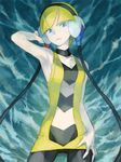  armpits blonde_hair blue_eyes electricity headphones kamitsure_(pokemon) pantyhose pokemon pokemon_(game) pokemon_bw solo yapo_(mess) 