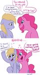  blue_eyes comic cutie_mark derpy_hooves_(mlp) duo equine female feral friendship_is_magic fur hair hasbro horse mammal my_little_pony pegasus pink_fur pinkie_pie_(mlp) plain_background pony tail unknown_artist white_background wings 