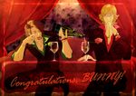  alcohol bad_id bad_pixiv_id barnaby_brooks_jr blonde_hair blue_eyes brown_hair closed_eyes facial_hair flower formal glasses kaburagi_t_kotetsu male_focus multiple_boys napkin necktie pouring rose stubble suit t_poppo tiger_&amp;_bunny watch wine wristwatch 
