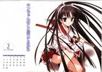  2011 artist_request calendar_(medium) hidan_no_aria hotogi_shirayuki school_uniform solo sword weapon 