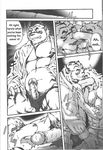  canine comic feline gay gift greyscale jin_(artist) male mammal monochrome oral penis tiger wolf 