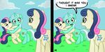  blank_flank blush bonbon_(mlp) clone comic cutie_mark dialog equine female feral friendship_is_magic hasbro horn horse kissing lesbian lyra_(mlp) lyra_heartstrings_(mlp) mammal megasweet my_little_pony nobnob_(mlp) o_o pony reaction reaction_image reversed speech_balloon text unicorn walk-in walk_in 