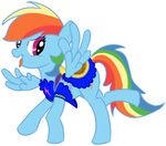  dash female feral flakes friendship_is_magic hasbro mammal my_little_pony pegasus plain_background rainbow rainbow_dash_(mlp) saddle short_skirt skirt solo white_background wings 