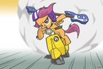  equine female filly filly_cooly flcl friendship_is_magic guitar hasbro helmet horse mammal my_little_pony parody pegasus pony scootaloo_(mlp) scooter smile solo vespa wings yikomega young 