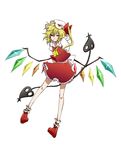  anime_coloring arms_behind_back bad_id bad_pixiv_id blonde_hair flandre_scarlet hat laevatein legs mihaya_(a-ta-i) pigeon-toed shoes side_ponytail smile solo touhou wings 