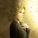  3d artist_request blonde_hair curly_hair hand_on_own_chest metal_gear_(series) metal_gear_solid_peace_walker paz_ortega_andrade sepia solo uniform 