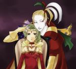  bare_shoulders blonde_hair blue_eyes cefca_palazzo choker couple detached_sleeves earrings empty_eyes female final_fantasy final_fantasy_vi fingerless_gloves gloves green_eyes green_hair inaba_(pixiv492064) jewelry long_hair male mind_control necklace tiara tina_branford 