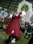  ascot cirno cosplay dutch_angle flandre_scarlet foreshortening fujiwara_no_mokou green_hair hakurei_reimu hands houraisan_kaguya ibuki_suika kamishirasawa_keine kazami_yuuka kochiya_sanae konpaku_youmu multiple_girls outstretched_arm outstretched_hand pantyhose parasol photo pinky_out plaid plaid_skirt plaid_vest red_eyes reisen_udongein_inaba short_hair skirt skirt_set smile touhou umbrella vest yakumo_ran yakumo_yukari 