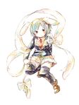  animal_ears black_legwear blazer bunny_ears full_body highres jacket kana_komachi necktie no_nose reisen shawl short_hair skirt solo thighhighs touhou traditional_media transparent_background watercolor_(medium) zettai_ryouiki 