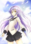  angel_beats! bad_id bad_pixiv_id blade blazer blue_hair jacket long_hair nidoro school_uniform solo tenshi_(angel_beats!) weapon yellow_eyes 