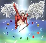  angel_wings armor armored_boots artist_request ass boots breasts cleavage elbow_gloves feathers final_fantasy final_fantasy_tactics full_body gem gloves glowing grey_hair head_wings holding holding_sword holding_weapon leotard long_hair looking_at_viewer red_eyes red_gloves sidelocks silver_hair smile solo sword thigh_boots thighhighs ultima_(fft) underboob underboob_cutout weapon white_hair wings 