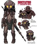  ? combistaff fishnets matsuda_yuusuke missing_limb mud navel no_humans polearm predator predator_(film) predator_(movie) predator_(series) skull solo spear translated weapon wrist_blades yuusuke 