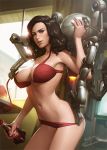  1girl bikini fallout nipples red_bikini robot source_request swimsuit tarakanovich 