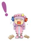  ! book books chibi crossover crying hat loli open_mouth parody patchouli_knowledge purple_hair ribbon tears touhou yotsubato yotsubato! 