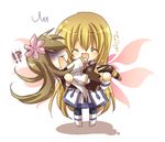  !? blonde_hair brown_hair colette_brunel collet_brunel flower hair_flower hair_ornament lowres marta_lualdi tales_of_(series) tales_of_symphonia tales_of_symphonia_knight_of_ratatosk wings 
