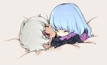  1boy 1girl chibi couple hug k&#039; k' king_of_fighters kula_diamond snk 