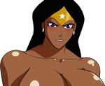  black_hair blue_eyes dark_skin headband large_breasts photoshop superhero wonder_woman 