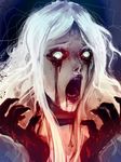  alice:_madness_returns alice_(wonderland) alice_in_wonderland alice_liddell american_mcgee&#039;s_alice american_mcgee's_alice blood bloody_tears female grey_skin kazeco long_hair open_mouth solo tears white_hair 