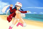  artist_request beach bikini dawn hikari_(pokemon) pokemon scarf swimsuit tentacruel 