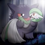  blush carry carrying gardevoir gengar pemyu pokemon tears 