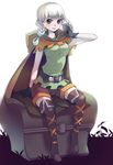  boots braid dragon&#039;s_crown dragon's_crown elf elf_(dragon&#039;s_crown) elf_(dragon's_crown) gloves highres pointy_ears shorts sitting solo thigh_boots thighhighs 