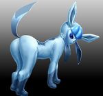  all_fours ass blue_eyes blue_skin bodysuit cosplay costume fursuit glaceon kemono_inukai mask nintendo paws pet_play pokemon solo tail 