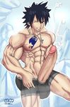  abs character_request chest fairy_tail fairy_tale gray_fullbuster huge_penis male male_focus muscle pecs penis solo tattoo underwear yaoi 