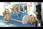  absurdres baseball_bat gas_mask graffiti muscle nikawa_99-do nobori_(pokemon) nozonokusa pokemon pokemon_(game) pokemon_black_and_white pokemon_bw spray_can train what whimsicott 