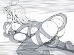  1girl anal arms_behind_back artist_request ass bent_over blush breasts censored double_penetration female girl kneeling lala_satalin_deviluke long_hair monochrome open_mouth pubic_hair pussy restrained rtk solo tears tentacle thighhighs to_love-ru toloveru tongue vaginal 