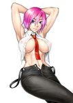  at bad_photoshop bang-you bitched blue_eyes damn for get going i&#039;m large_breasts muscle photoshop pink_hair short_hair suspenders this tie to totally 