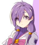  aisha_(elsword) elemental_master_(elsword) elsword eyebrows_visible_through_hair eyes_visible_through_hair hood hoodie hoodie_vest purple_eyes purple_hair ribbon sidelocks vest xkxh1674 