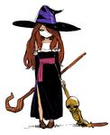  bare_shoulders brown_hair detached_sleeves dragon's_crown dress flat_chest hair_over_one_eye hat long_hair mahito_(tranjistor) skeleton solo sorceress_(dragon's_crown) staff strapless strapless_dress witch_hat younger 