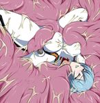  1girl ayanami_rei bhm blue_hair blush girl inside_creature neon_genesis_evangelion tentacle vore wince wink 