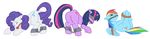  ball_gag bound butt cutie_mark equine female feral friendship_is_magic gag group hasbro hogtied horn horse lying mammal my_little_pony on_back pegasus pony rainbow_dash_(mlp) rarity_(mlp) shackles trio twilight_sparkle_(mlp) unicorn unknown_artist wings 