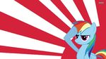  equine friendship_is_magic hasbro horse imperial japan my_little_pony pegasus pony rainbow_dash_(mlp) salute solo wallpaper 