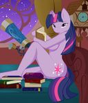  anthrofied book books breasts cutie_mark equine female friendship_is_magic hasbro horn horse looking_at_viewer mammal my_little_pony nude pony purple_eyes solo telescope twilight_sparkle_(mlp) unicorn whitmaverick 