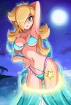  bikini magic_wand mario_bros moon nintendo pose princess_rosalina skimpy 