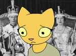  aliasing animated cat crown feline female george_vi human katia_managan kazerad khajiit king mammal prequel queen queen_elizabeth_the_queen_mother royalty sad the_elder_scrolls video_games 