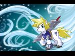  cloud_strife equine final_fantasy hasbro horse kingdom_hearts mammal my_little_pony ponification pony rule_85 sword unknown_artist video_games weapon 